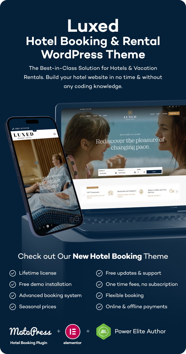 Luxed - Hotel Booking WordPress Theme - 4